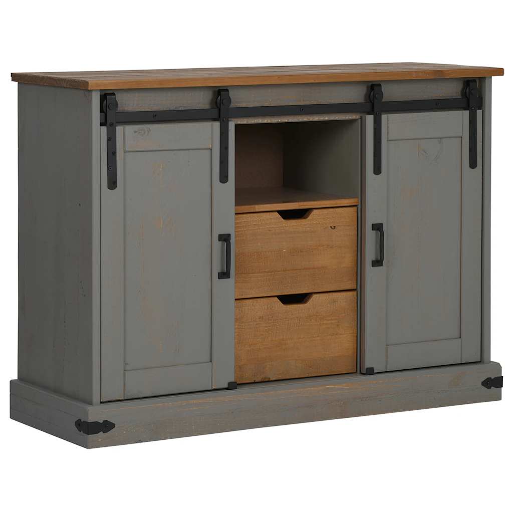 Sideboard HALDEN 2 συρόμενες πόρτες γκρι 112x40x80 cm