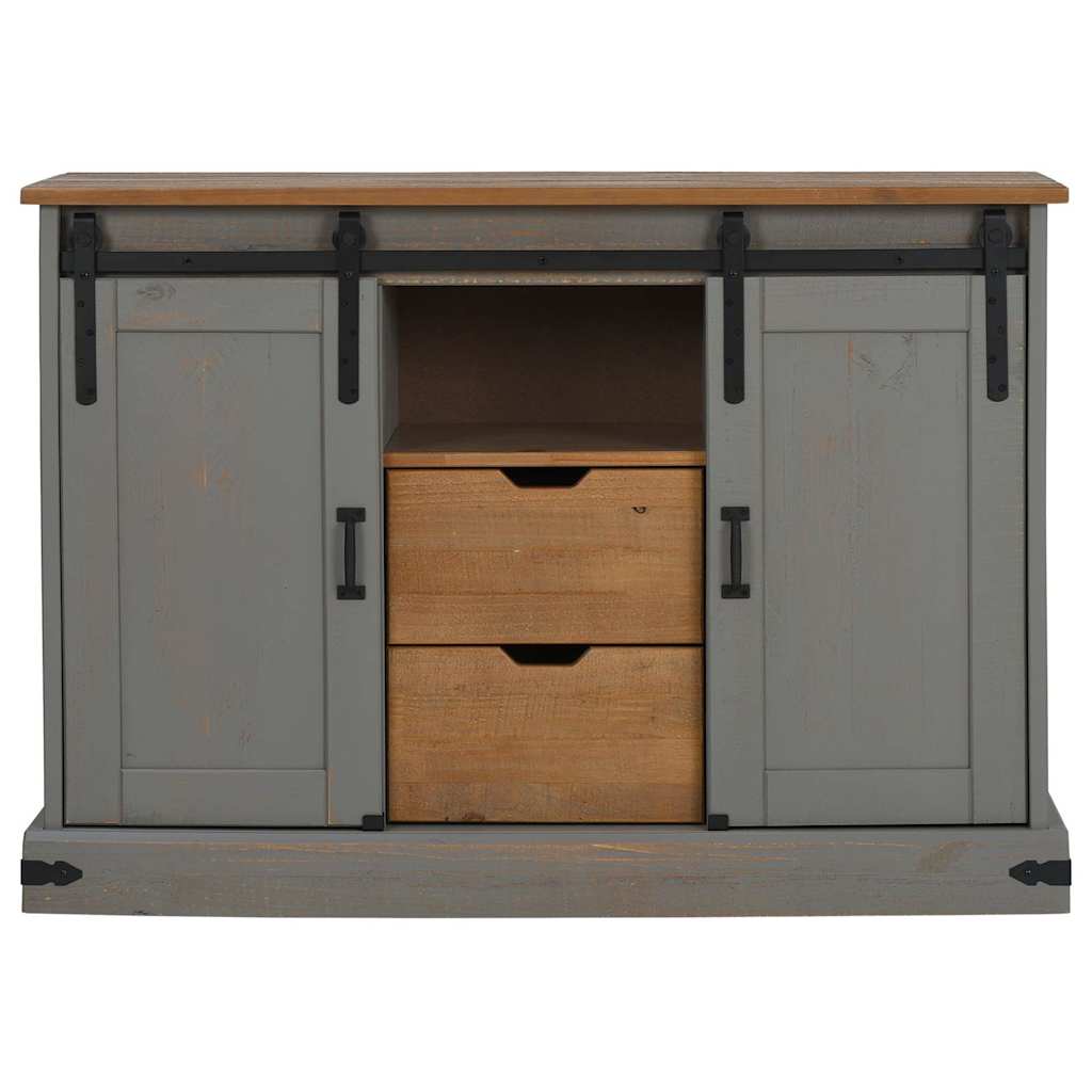 Sideboard HALDEN 2 συρόμενες πόρτες γκρι 112x40x80 cm