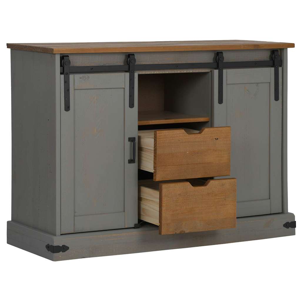 Sideboard HALDEN 2 συρόμενες πόρτες γκρι 112x40x80 cm