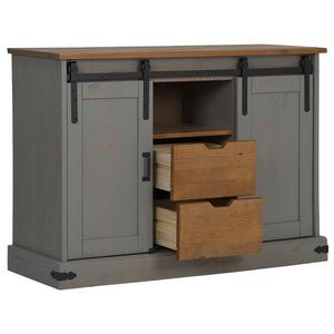 Sideboard HALDEN 2 συρόμενες πόρτες γκρι 112x40x80 cm