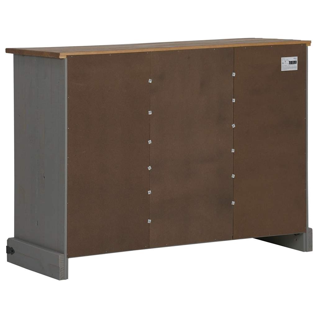 Sideboard HALDEN 2 συρόμενες πόρτες γκρι 112x40x80 cm