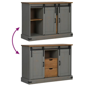 Sideboard HALDEN 2 συρόμενες πόρτες γκρι 112x40x80 cm