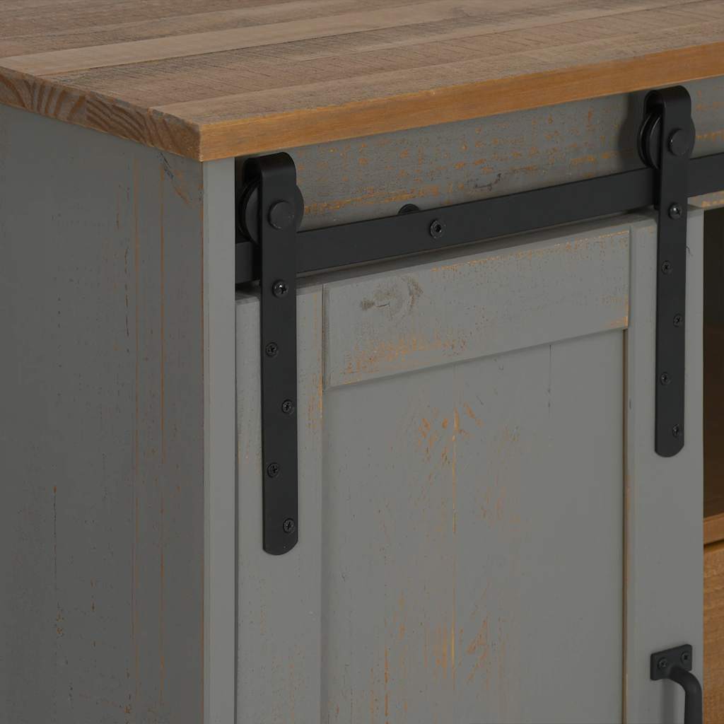 Sideboard HALDEN 2 συρόμενες πόρτες γκρι 112x40x80 cm