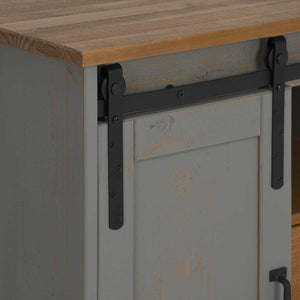 Sideboard HALDEN 2 συρόμενες πόρτες γκρι 112x40x80 cm