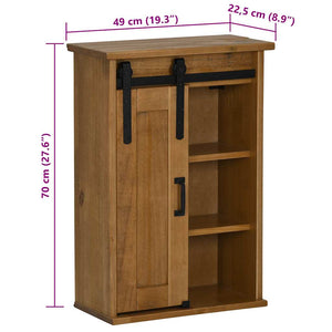 κρεμαστό ντουλάπι HALDEN με συρόμενη πόρτα 49x22,5x70 cm Πεύκο