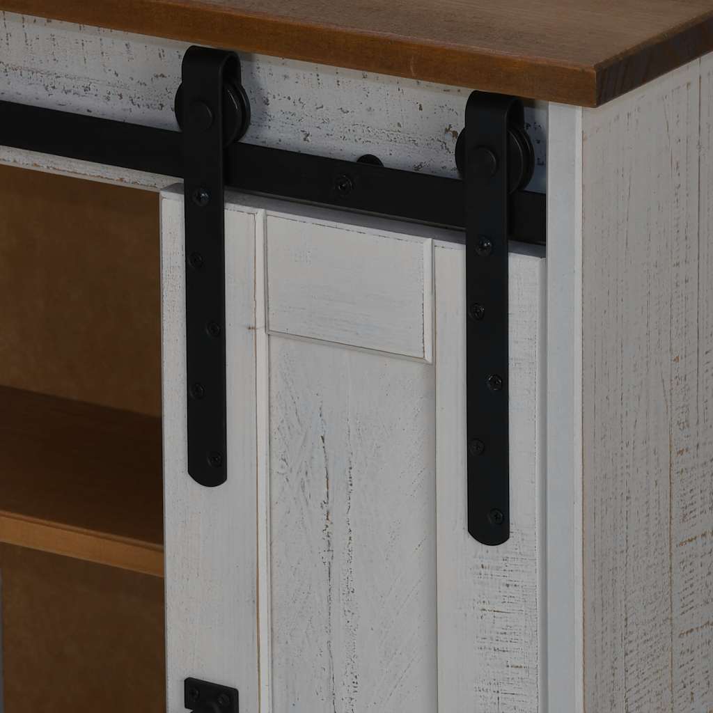 κρεμαστό ντουλάπι HALDEN με συρόμενη πόρτα Λευκό 49x22,5x70 cm - Pakobazaar