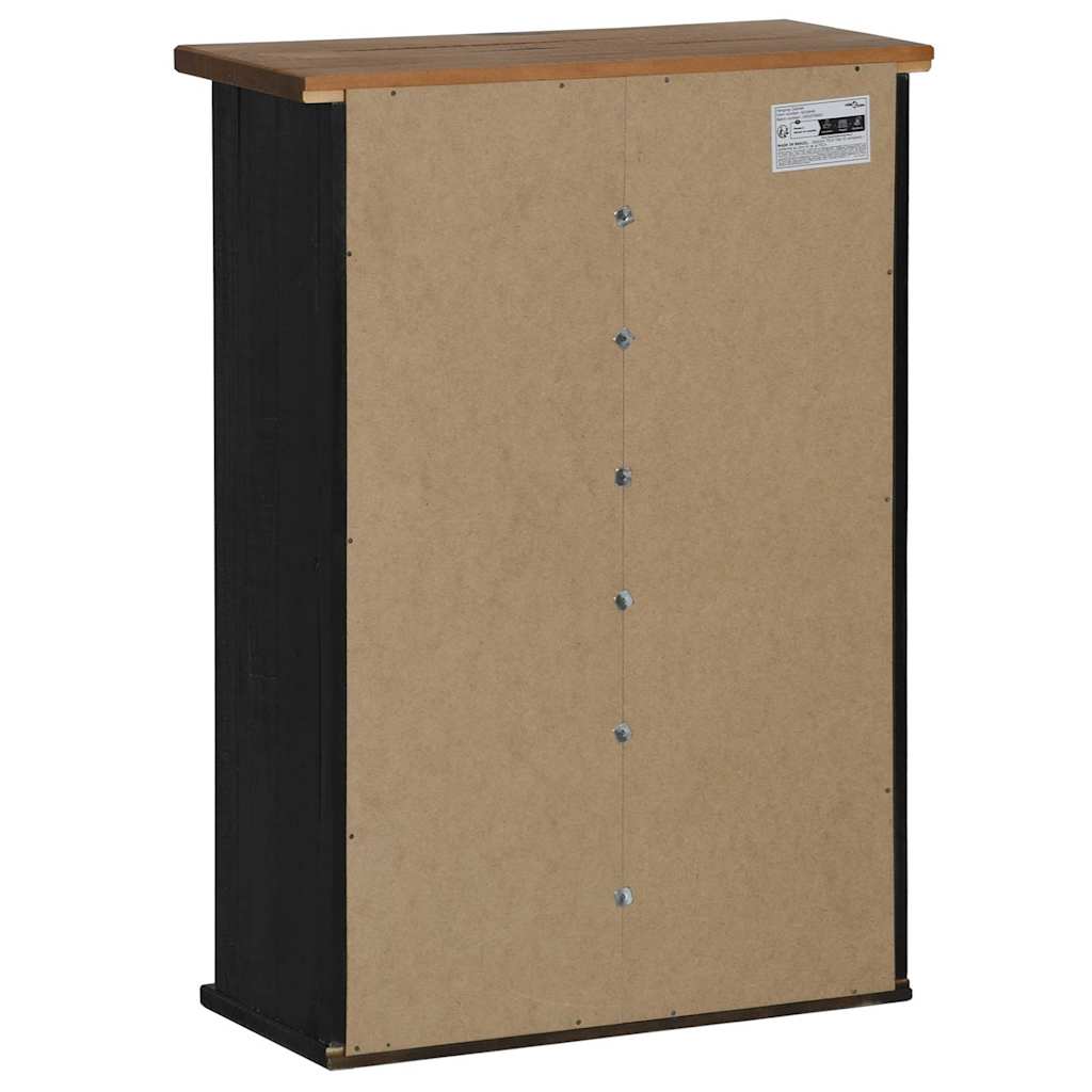 κρεμαστό ντουλάπι HALDEN με συρόμενη πόρτα Μαύρο 49x22,5x70 cm