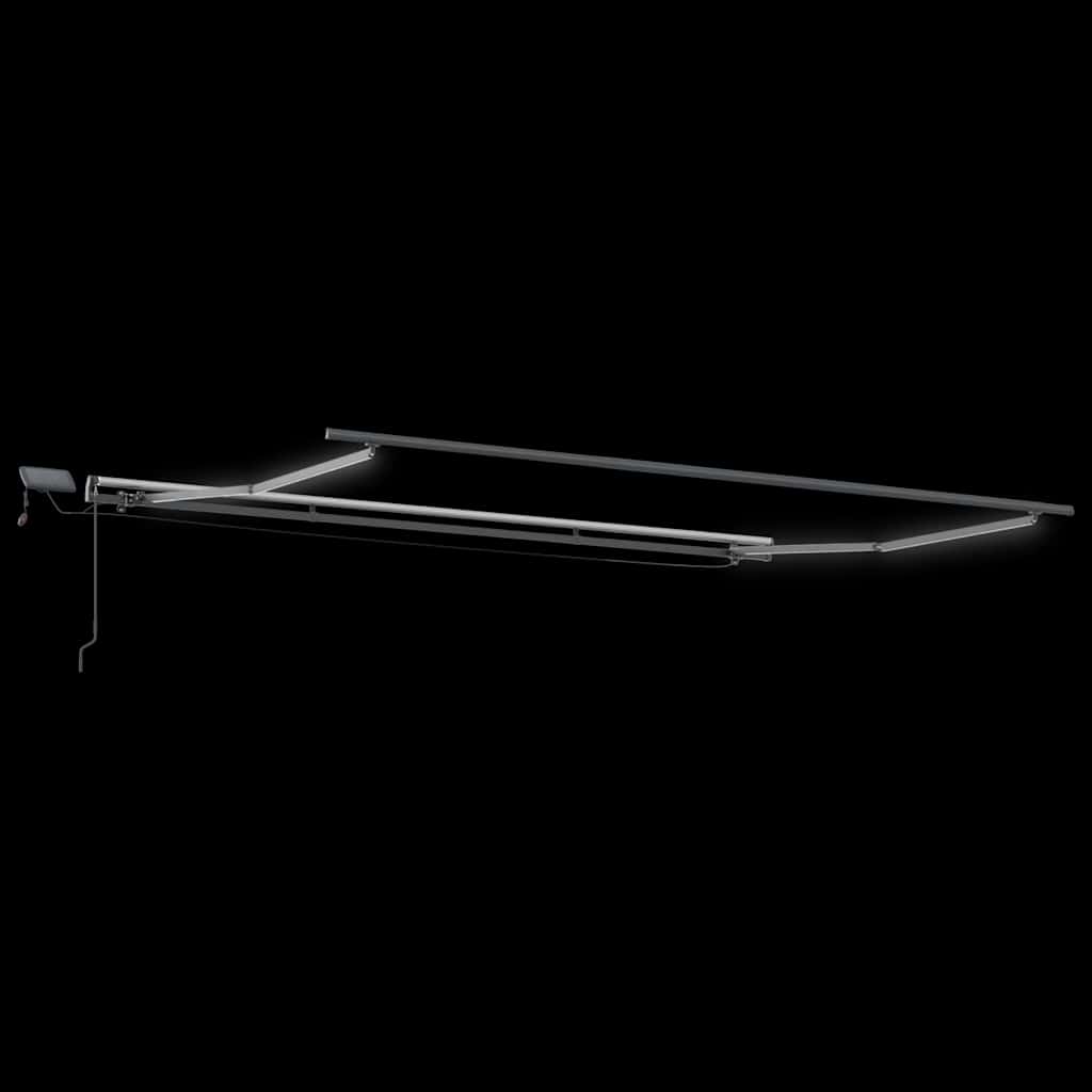 Τέντα Πτυσσόμενη Χειροκίνητη με LED Μπορντό 400x300 εκ.