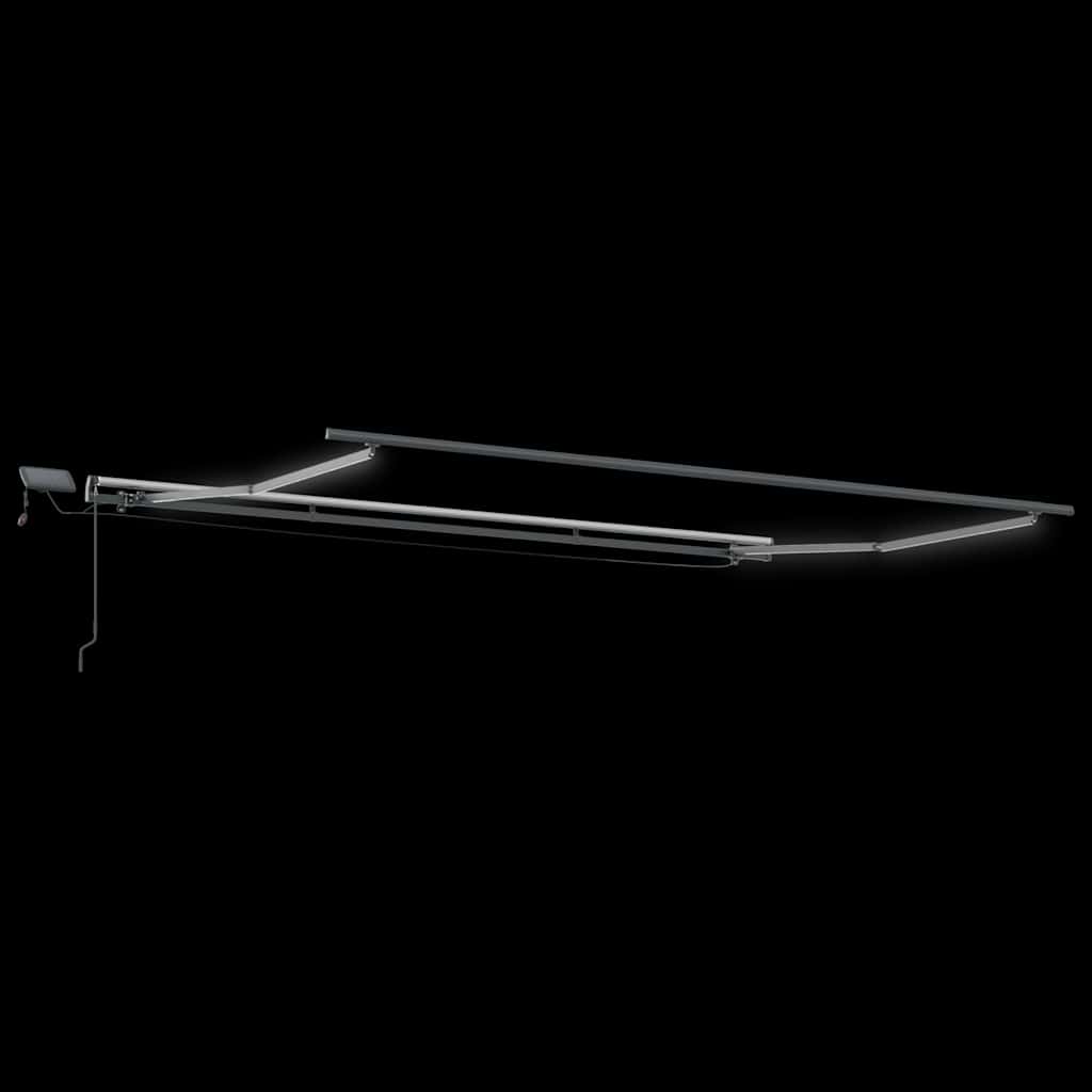 Τέντα Πτυσσόμενη Χειροκίνητη με LED Μπορντό 600x300 εκ. - Pakobazaar