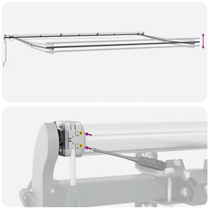 Τέντα Πτυσσόμενη Αυτόματη με LED Μπορντό 600x300 εκ. - Pakobazaar