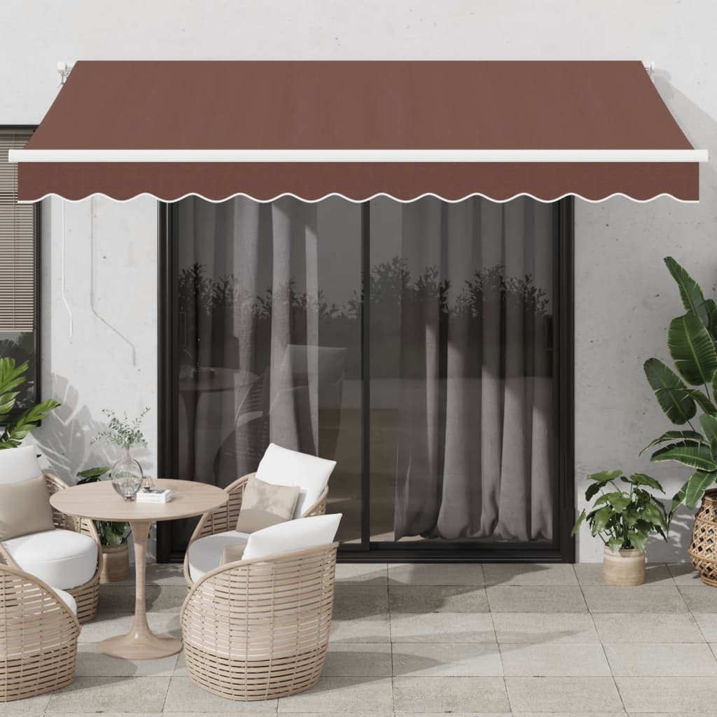 Τέντα Πτυσσόμενη Αυτόματη Καφέ 350x250 εκ. - Pakobazaar