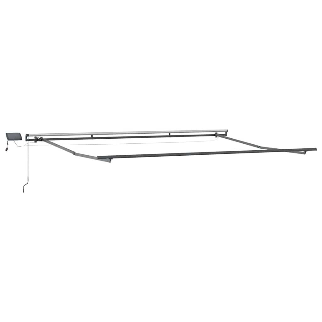 Τέντα Πτυσσόμενη Χειροκίνητη με LED Καφέ 400x300 εκ. - Pakobazaar