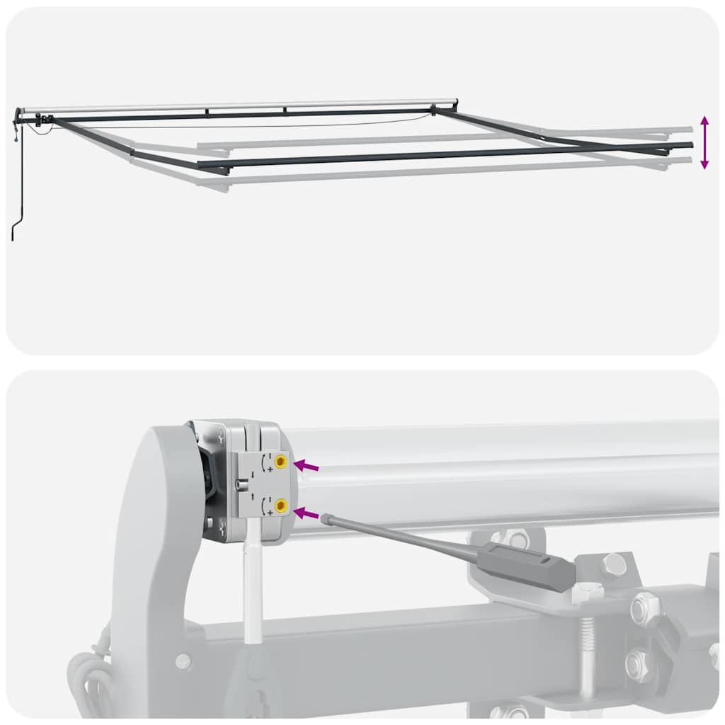 Τέντα Πτυσσόμενη Αυτόματη με LED Καφέ 450x300 εκ. - Pakobazaar
