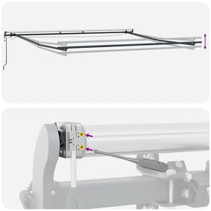Τέντα Πτυσσόμενη Αυτόματη με LED Καφέ 450x300 εκ. - Pakobazaar