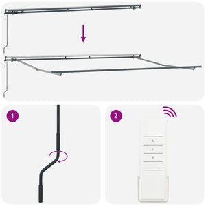 Τέντα Πτυσσόμενη Αυτόματη Καφέ 500x300 εκ.