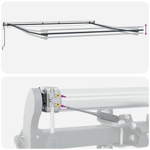 Τέντα Πτυσσόμενη Αυτόματη με LED Καφέ 500x300 εκ. - Pakobazaar