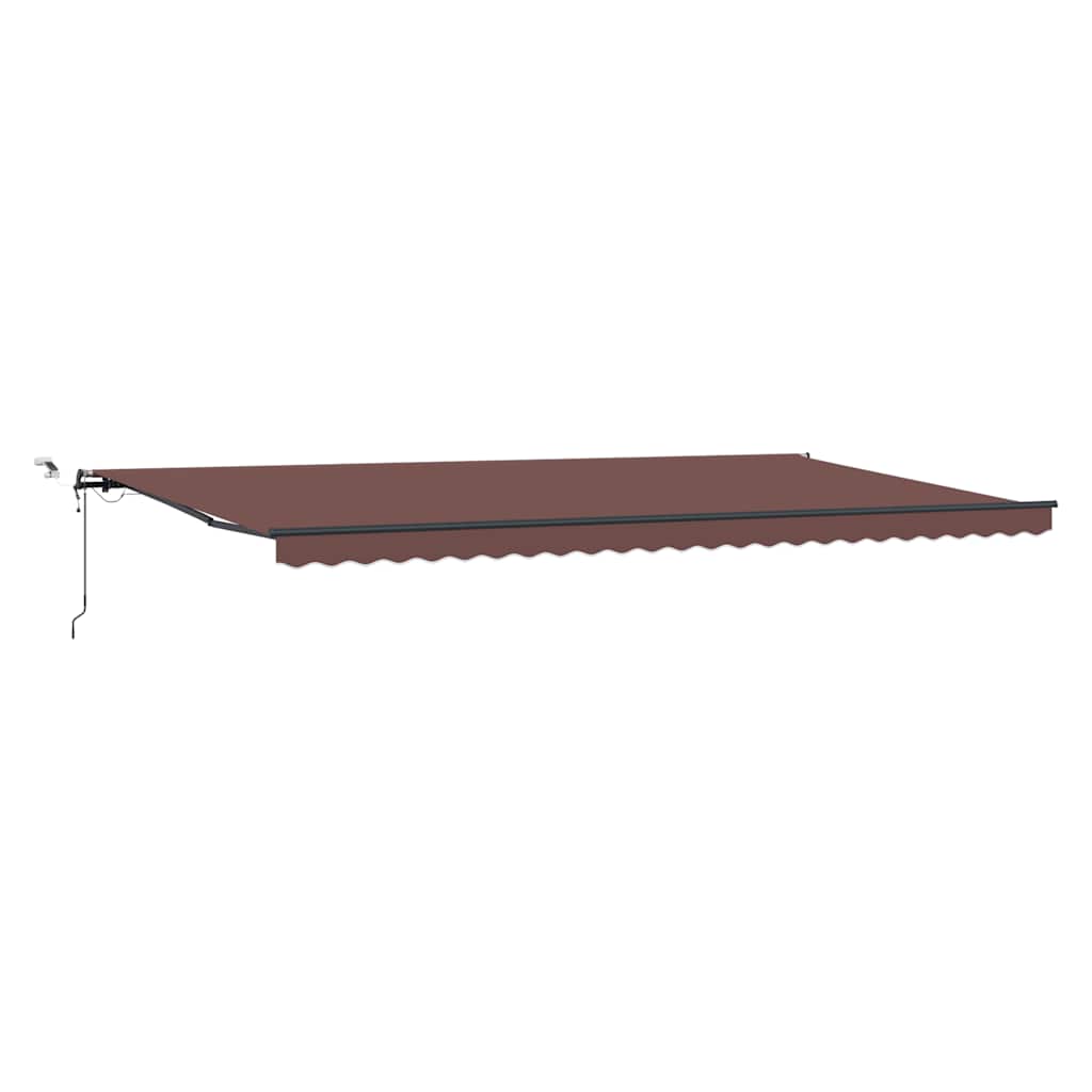 Τέντα Πτυσσόμενη Αυτόματη με LED Καφέ 600x300 εκ. - Pakobazaar