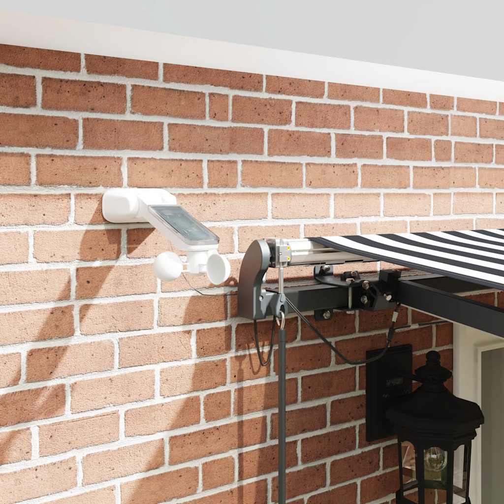 Τέντα Πτυσσόμενη Αυτόματη με LED Ανθρακί / Λευκή 500x300 εκ.