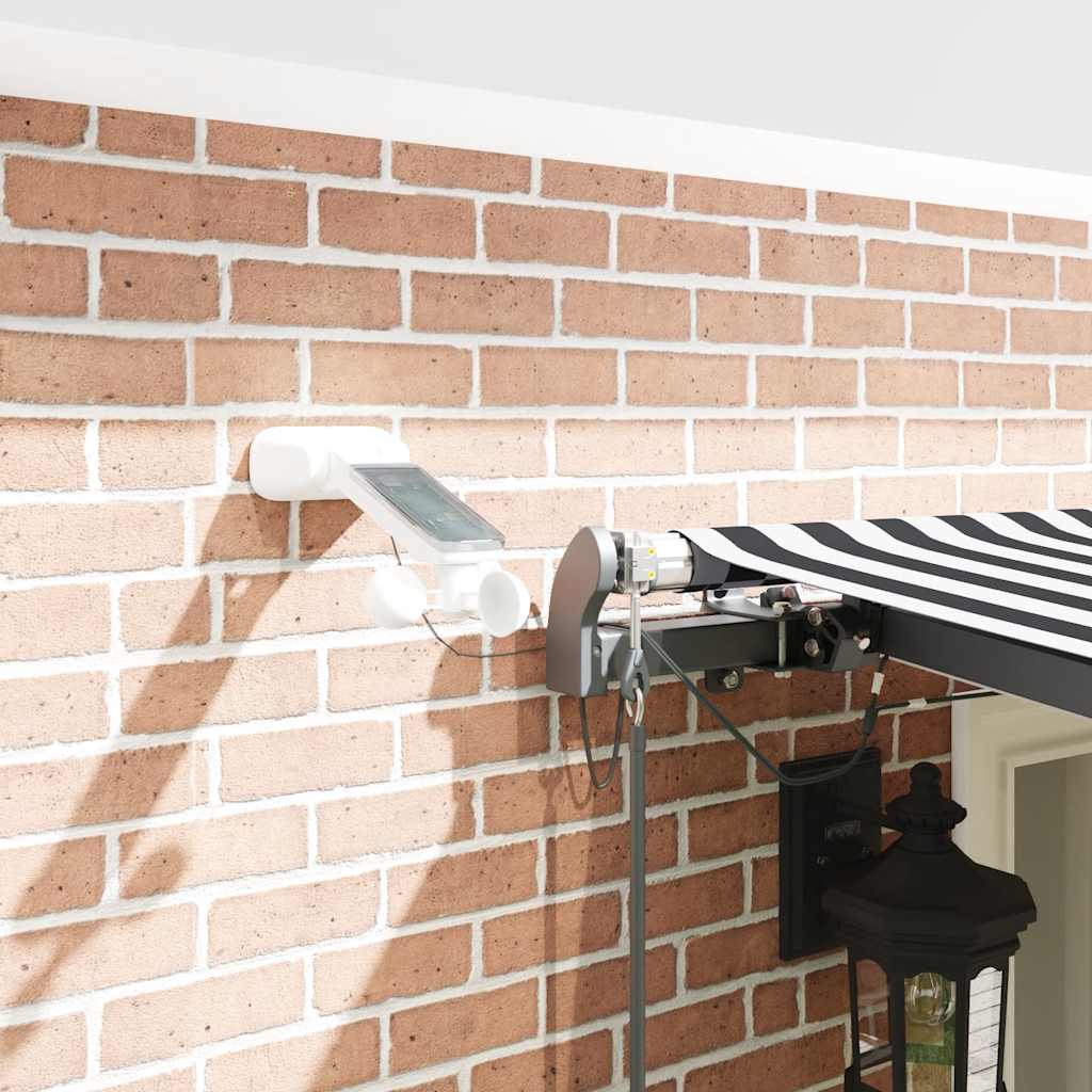 Τέντα Πτυσσόμενη Αυτόματη με LED Ανθρακί / Λευκή 600x300 εκ.