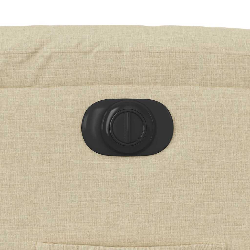 Πολυθρόνα Ανακλινόμενη Ηλεκτρική Κρεμ Υφασμάτινη - Pakobazaar