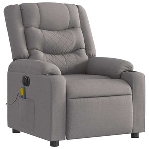 Πολυθρόνα Μασάζ Ηλεκτρική Ανακλινόμενη Taupe Υφασμάτινη