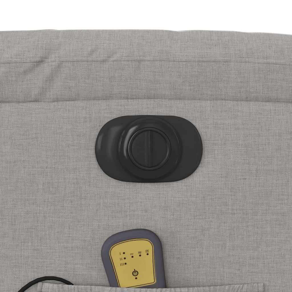 Ηλεκτρική καρέκλα ανάκλισης μασάζ Ύφασμα Γκρι σύννεφο - Pakobazaar