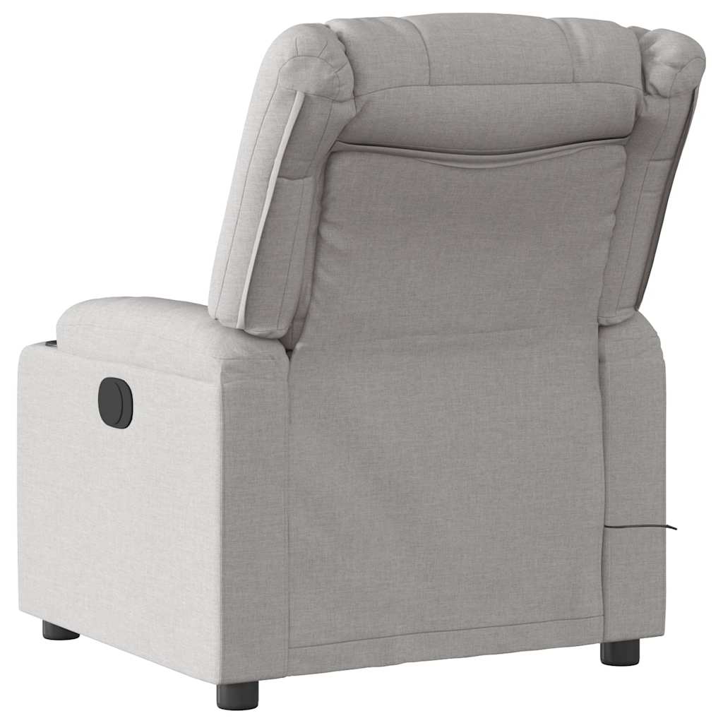 Ηλεκτρική καρέκλα ανάκλισης μασάζ Ύφασμα Γκρι σύννεφο