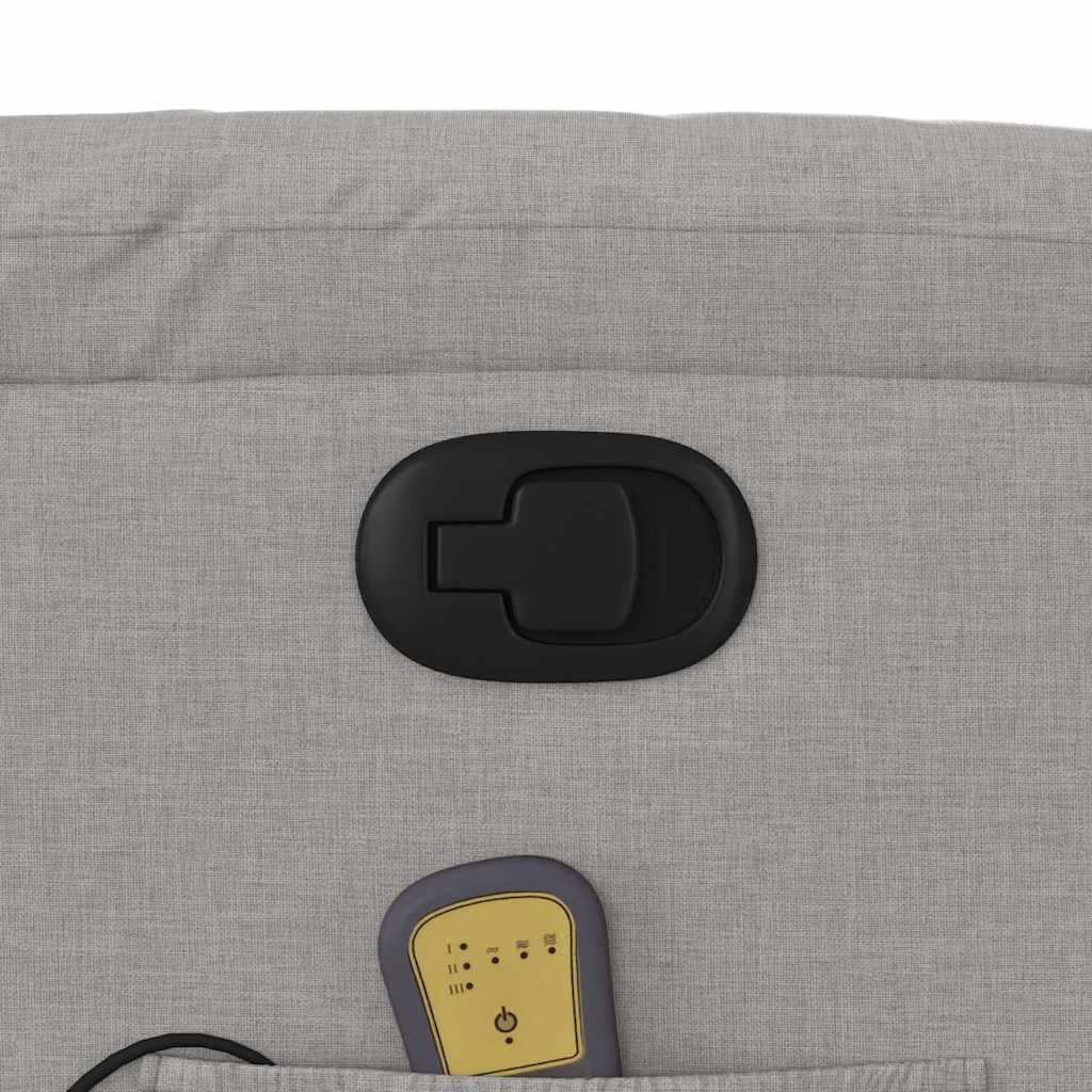 Μόνιμη πολυθρόνα μασάζ καρέκλα ανάκλισης σύννεφο γκρι ύφασμα - Pakobazaar