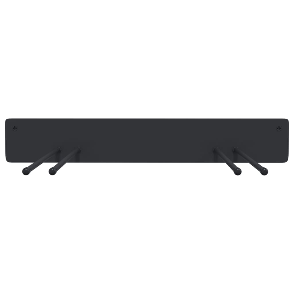 Ράφια Αποθ. Εργαλείων Κήπου Επιτοίχια Μαύρα από Ατσάλι