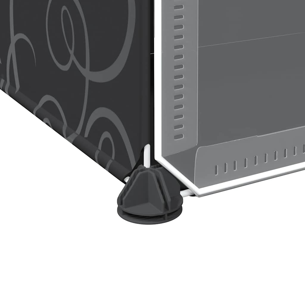 Κύβοι Αποθ. & Οργάνωσης με Πόρτες 12 τεμ. Μαύροι Πολυπρ/λένιο