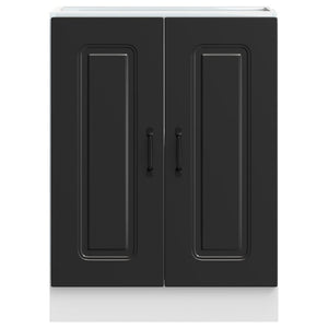 Ντουλάπι βάσης νεροχύτη Kalmar Μαύρο 60x46x81,5 εκ. Επεξ. Ξύλο - Pakobazaar