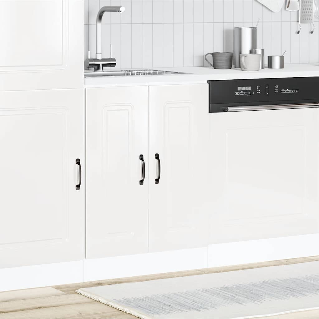 Ντουλάπι βάσης νεροχύτη Kalmar Γυαλιστ. Λευκό 60x46x81,5 εκ.
