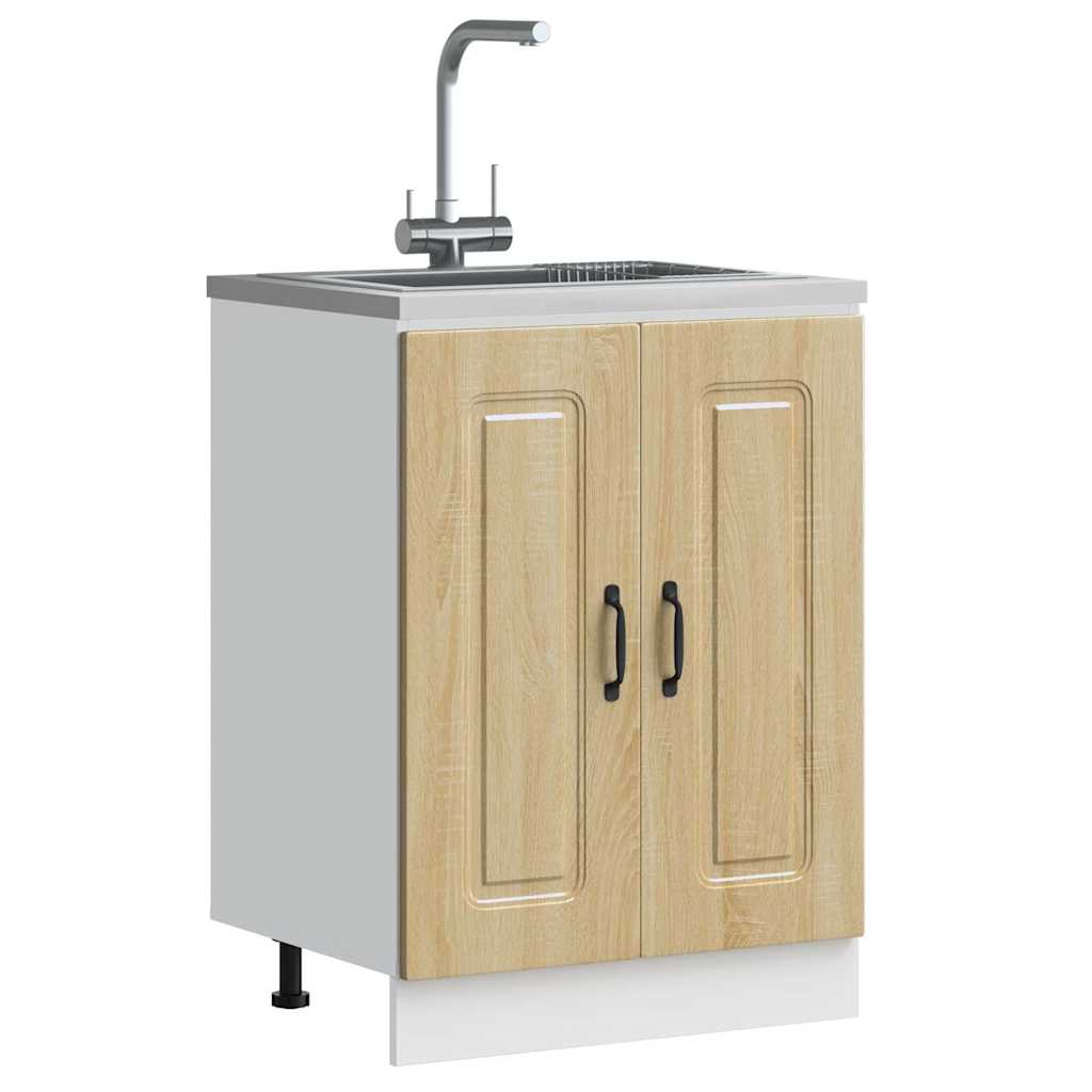 Ντουλάπι βάσης νεροχύτη Kalmar Sonoma Δρυς 60x46x81,5 εκ. - Pakobazaar