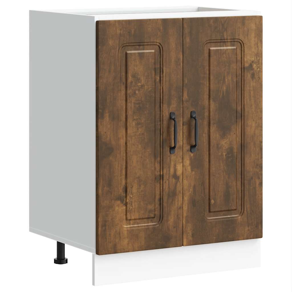 Ντουλάπι βάσης νεροχύτη Kalmar Καπνιστή δρυς 60x46x81,5 εκ. - Pakobazaar