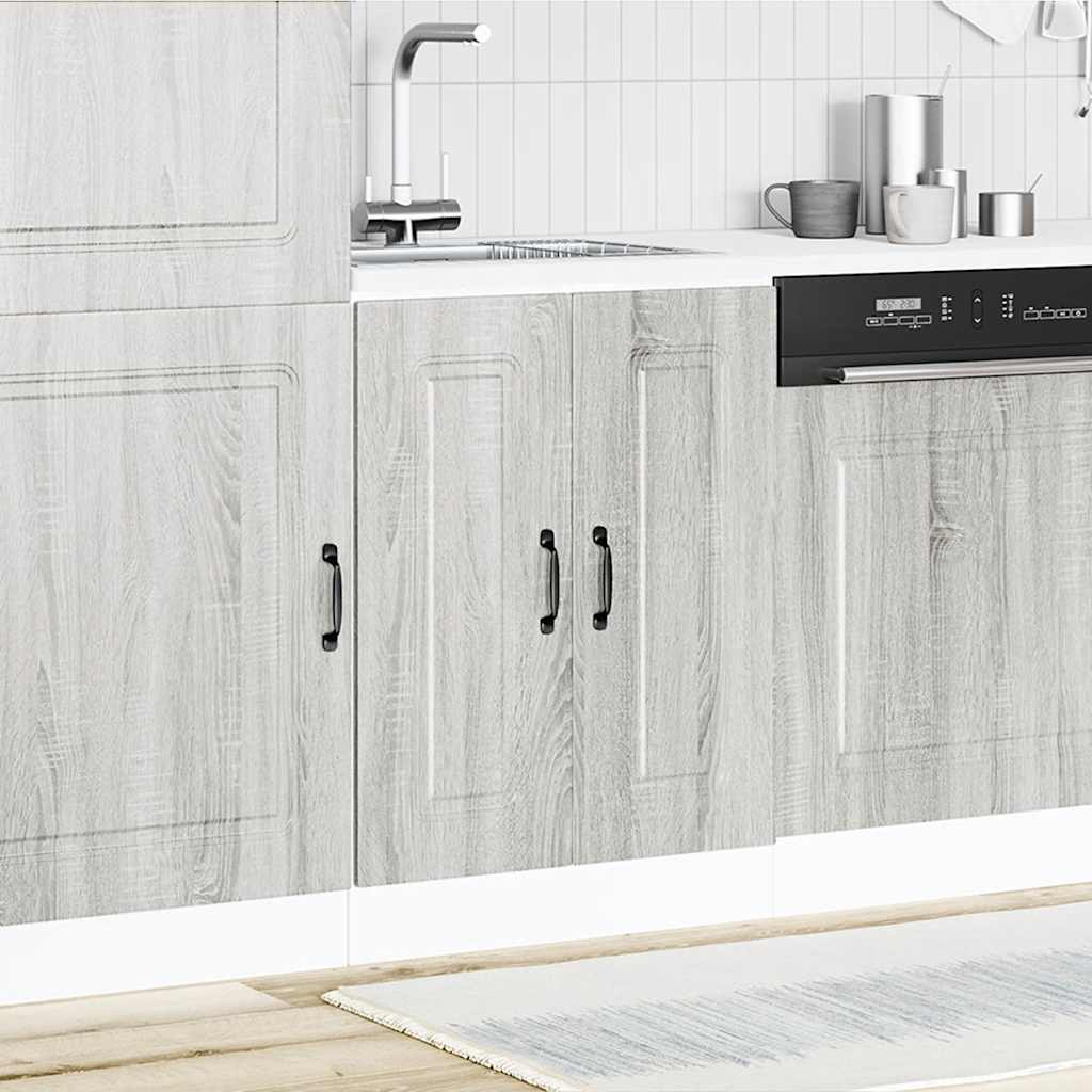 Ντουλάπι βάσης νεροχύτη Kalmar Γκρι Sonoma 60x46x81,5 εκ.