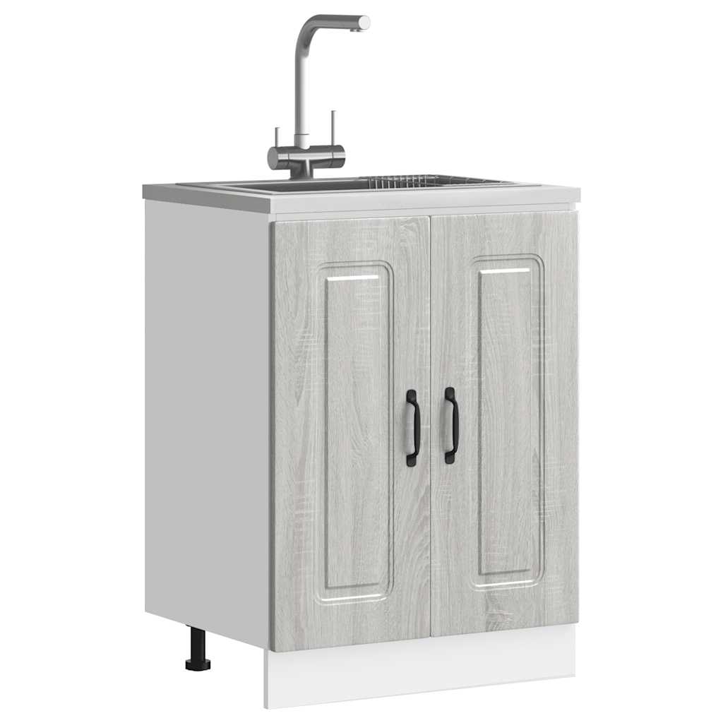 Ντουλάπι βάσης νεροχύτη Kalmar Γκρι Sonoma 60x46x81,5 εκ.