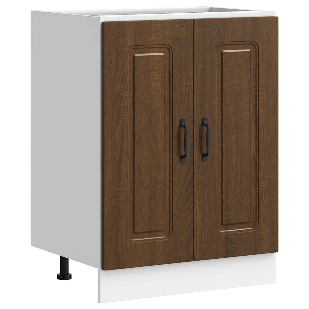 Ντουλάπι βάσης νεροχύτη Kalmar Καφέ δρυς 60x46x81,5 εκ.
