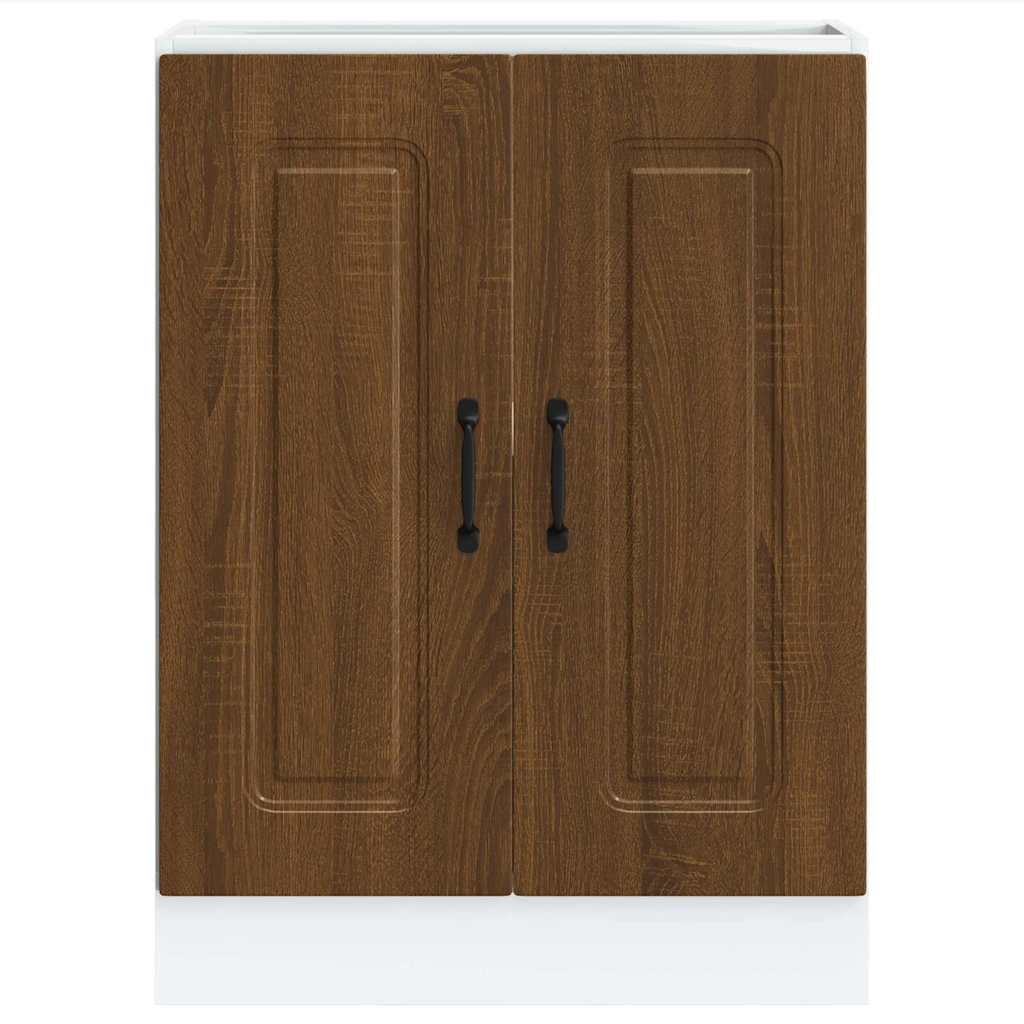 Ντουλάπι βάσης νεροχύτη Kalmar Καφέ δρυς 60x46x81,5 εκ.