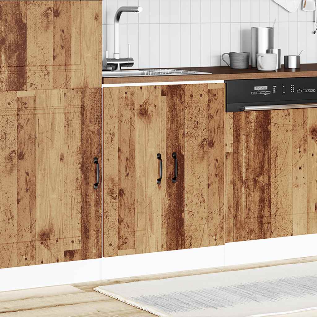 Ντουλάπι βάσης νεροχύτη Kalmar Παλαιού Ξύλου 60x46x81,5 εκ.