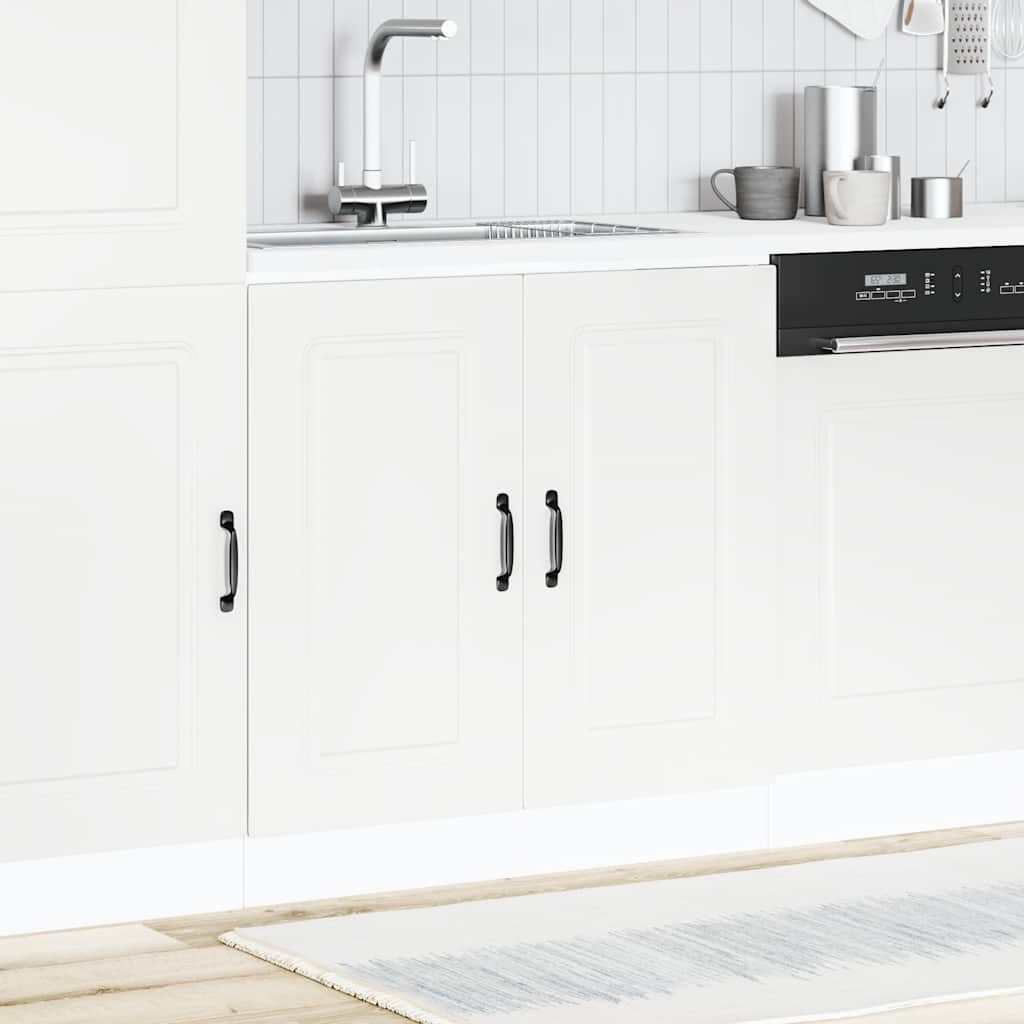 Ντουλάπι βάσης νεροχύτη Kalmar Λευκό 80x46x81,5 εκ. Επεξ. Ξύλο - Pakobazaar