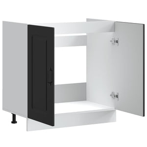 Ντουλάπι βάσης νεροχύτη Kalmar Μαύρο 80x46x81,5 εκ. Επεξ. Ξύλο - Pakobazaar