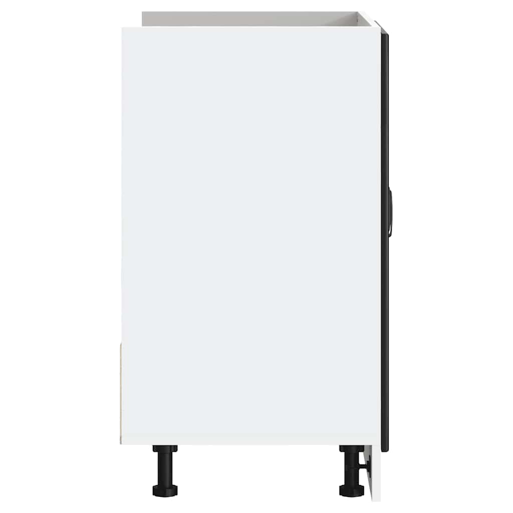 Ντουλάπι βάσης νεροχύτη Kalmar Μαύρο 80x46x81,5 εκ. Επεξ. Ξύλο - Pakobazaar