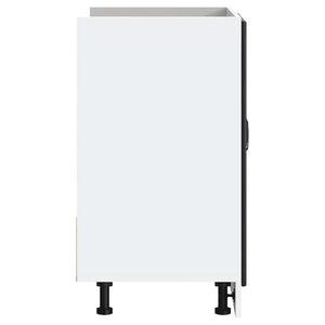 Ντουλάπι βάσης νεροχύτη Kalmar Μαύρο 80x46x81,5 εκ. Επεξ. Ξύλο - Pakobazaar