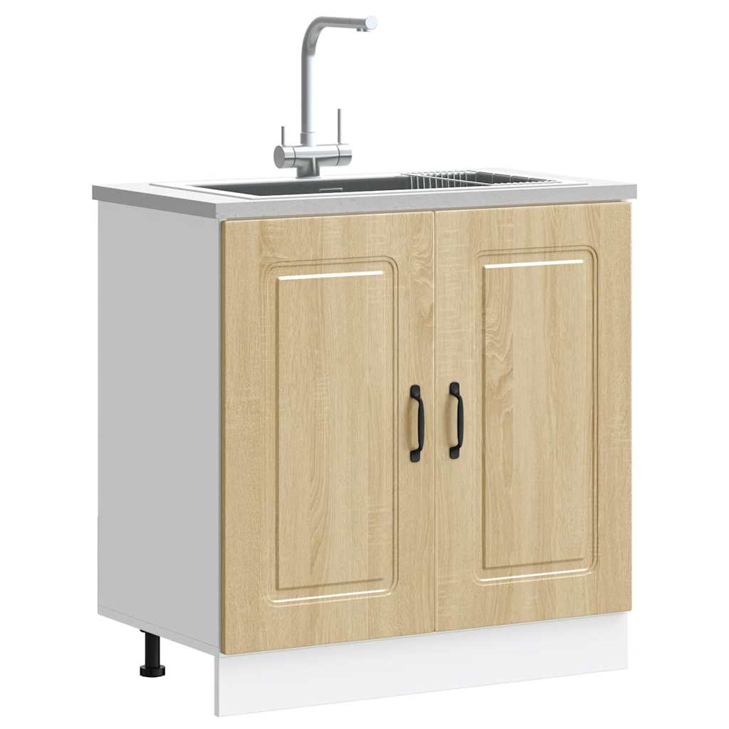 Ντουλάπι βάσης νεροχύτη Kalmar Sonoma Δρυς 80x46x81,5 εκ. - Pakobazaar