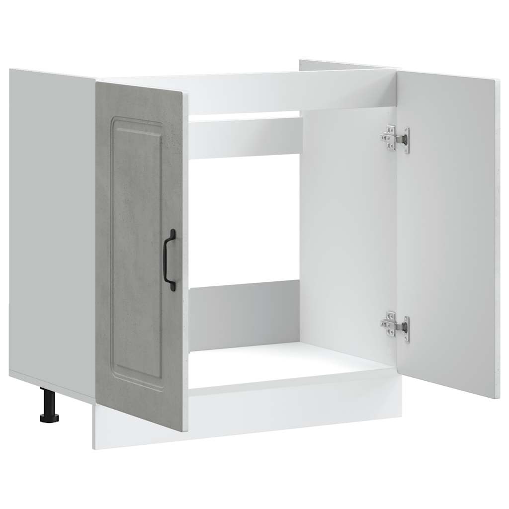 Ντουλάπι βάσης νεροχύτη Kalmar Γκρι Sonoma 80x46x81,5 εκ. - Pakobazaar