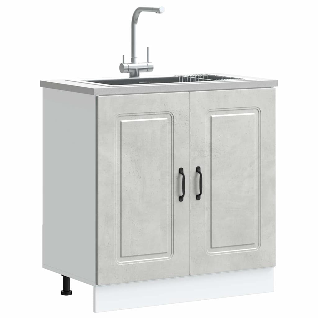 Ντουλάπι βάσης νεροχύτη Kalmar Γκρι Sonoma 80x46x81,5 εκ. - Pakobazaar