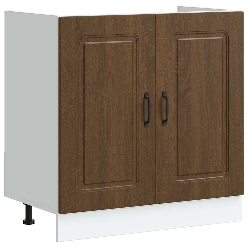Ντουλάπι βάσης νεροχύτη "Kalmar" Καφέ δρυς 80x46x81,5 cm