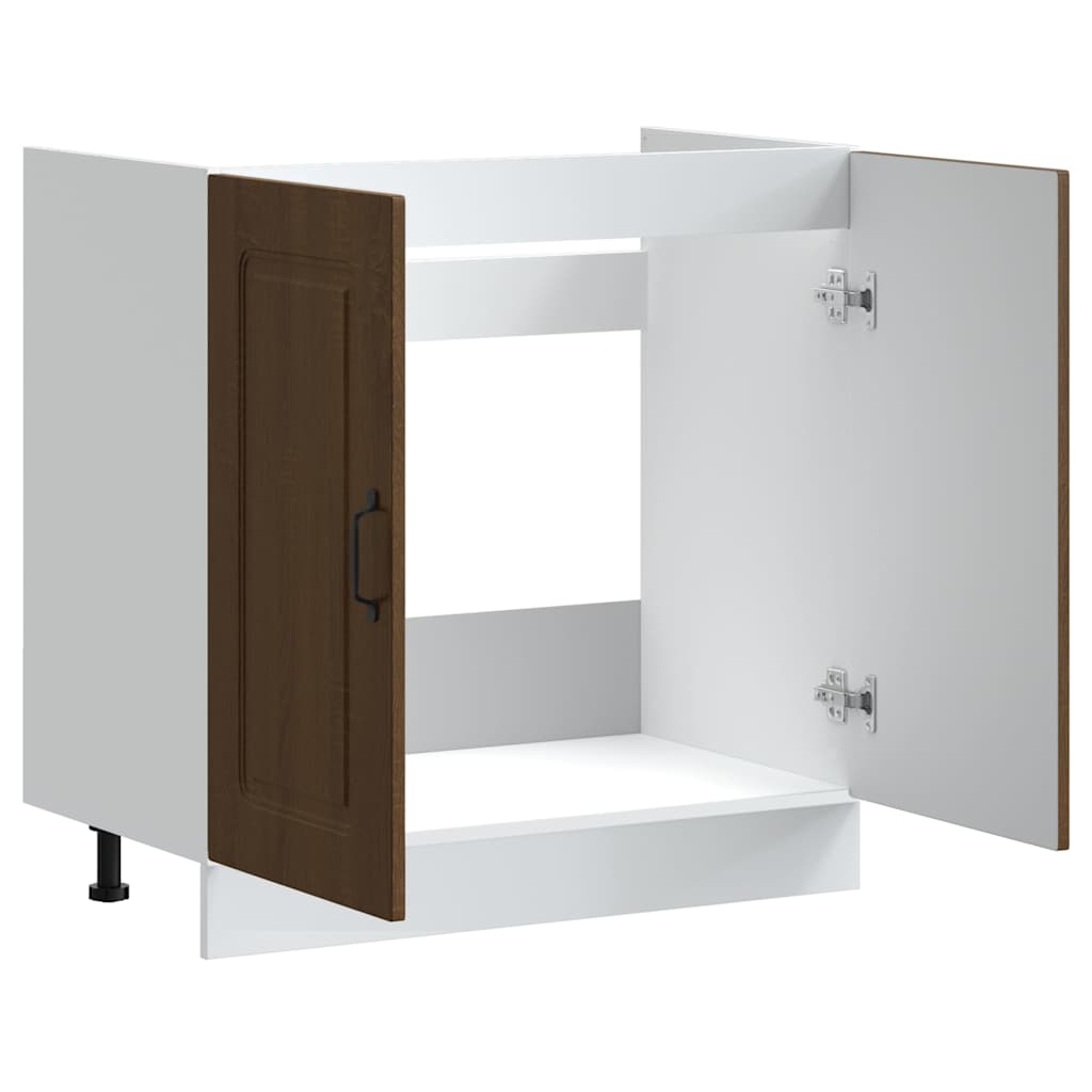 Ντουλάπι βάσης νεροχύτη "Kalmar" Καφέ δρυς 80x46x81,5 cm