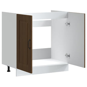 Ντουλάπι βάσης νεροχύτη "Kalmar" Καφέ δρυς 80x46x81,5 cm
