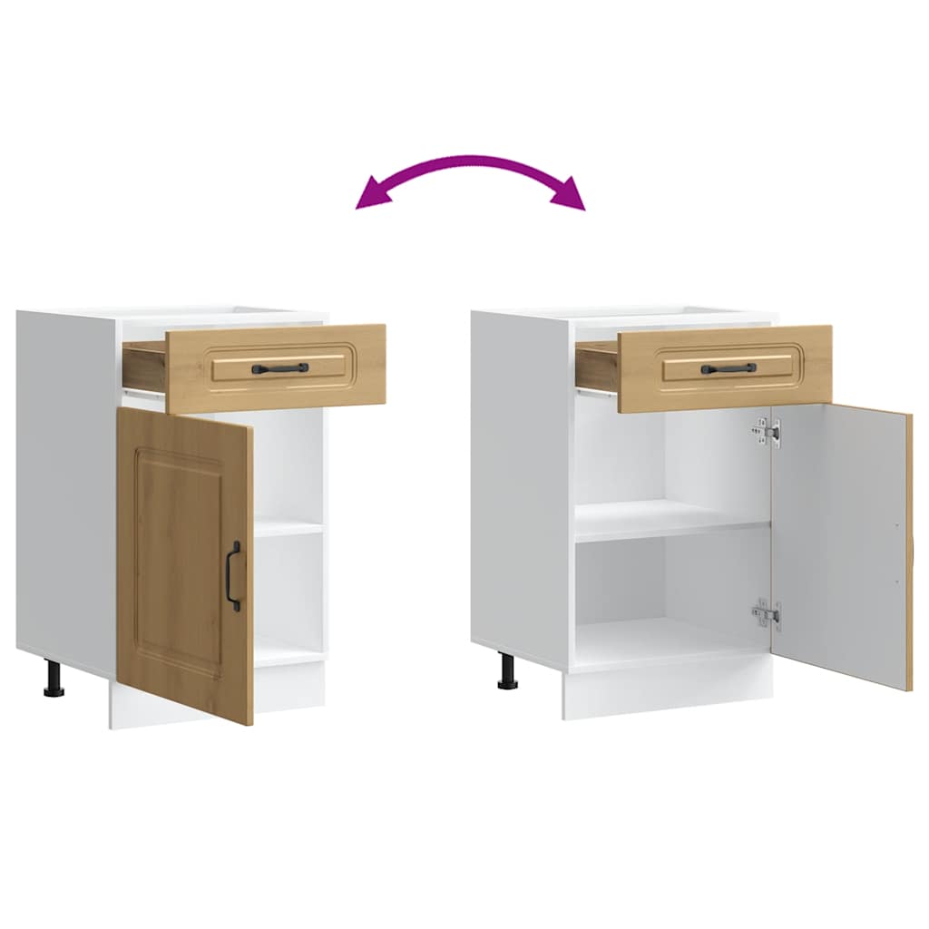 ντουλάπι βάσης κουζίνας Kalmar Τεχνίτης Δρυς από Τεχν. Ξύλο